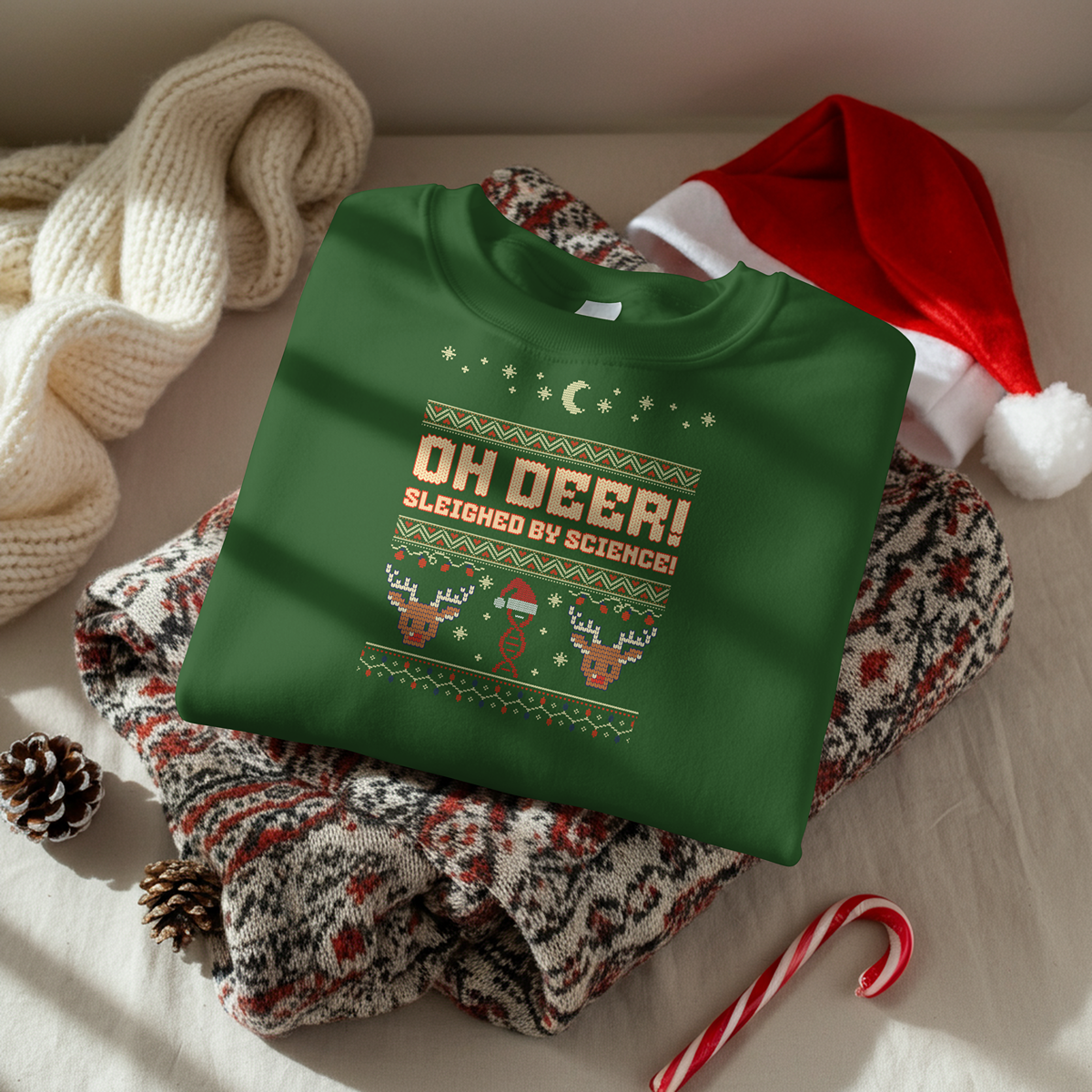 Oh Deer! Sleighed by Science | DNA Holiday Ugly Sweater