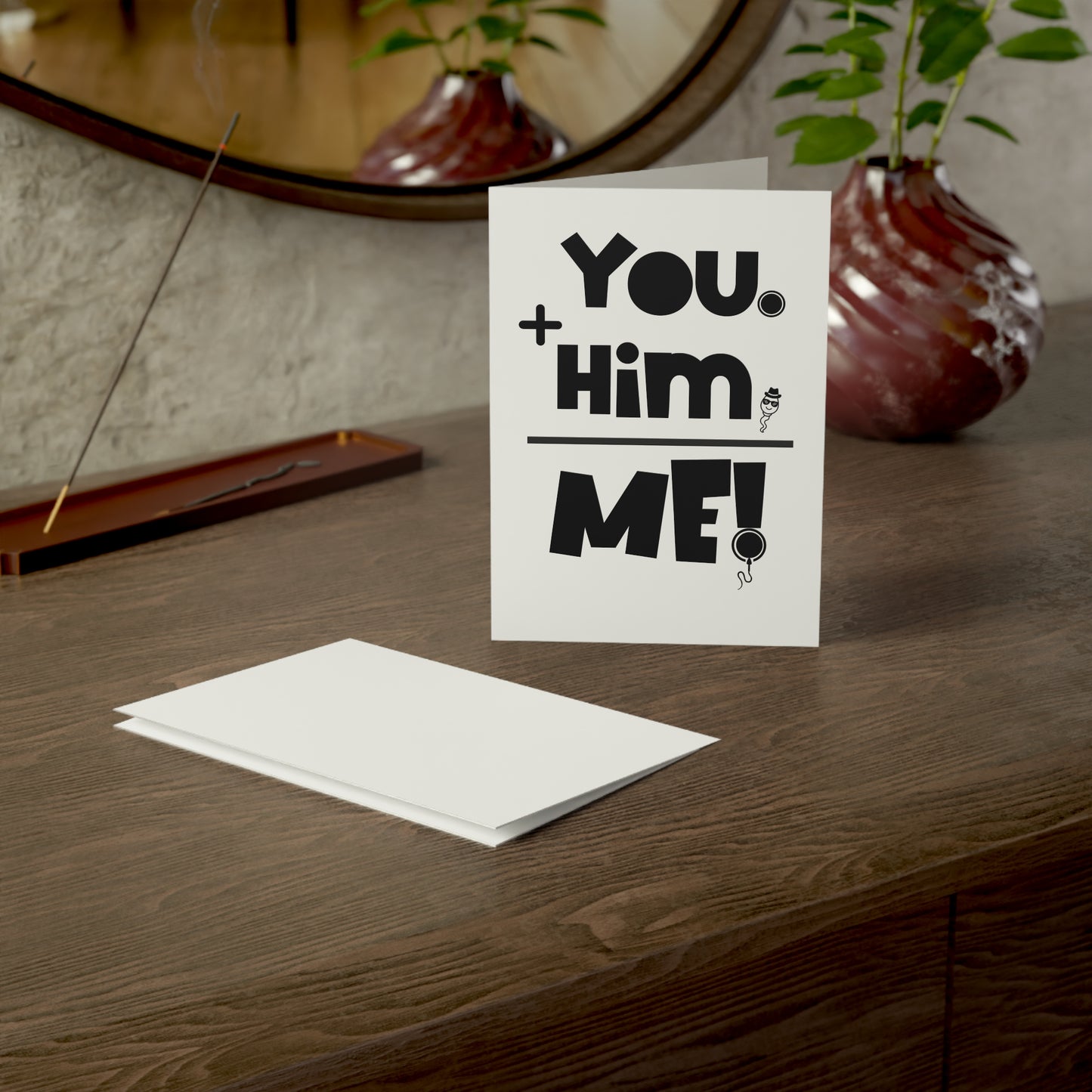 You + Him = Me | unDNAbly Yours | Snarky DNA Reveal Card for Biological Parents | Disenfranchised Souvenirs