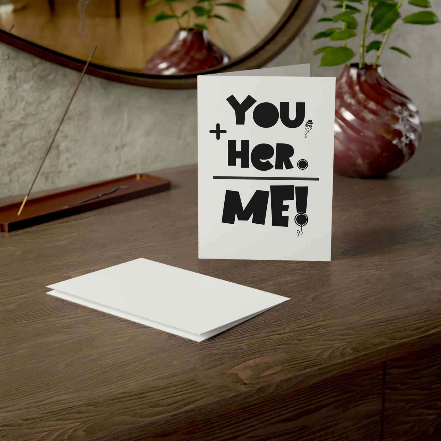 You + Her = Me | unDNAbly Yours | Snarky DNA Reunion Card for Biological Parents | Disenfranchised Souvenirs