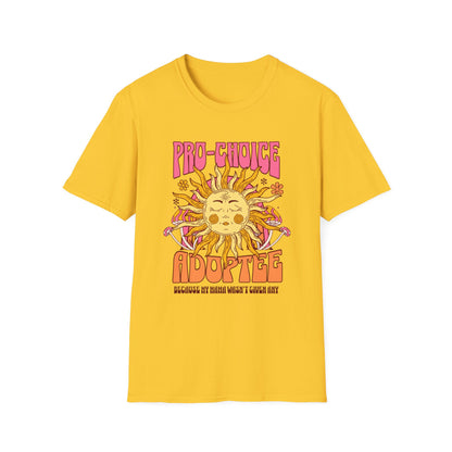Pro-Choice Adoptee – Retro Sunshine Tee