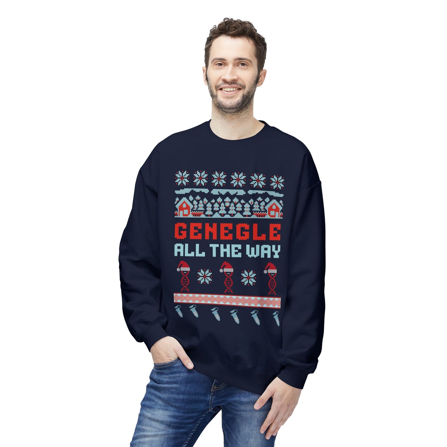 Gene-gle All the Way | DNA Holiday Ugly Sweater