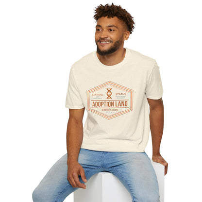 Adoption Land Stamp Tee – “Next Available / Permanent Resident / Never Expires”