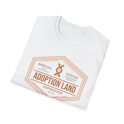 Adoption Land Stamp Tee – “Next Available / Permanent Resident / Never Expires”