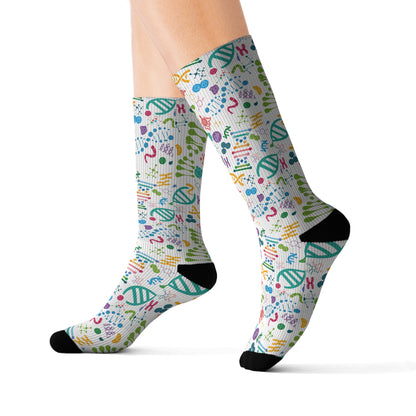 DNA Pattern Crew Socks – Fun Genetic Design, Conference Wear, Adoptee & Donor Conceived Community Gift