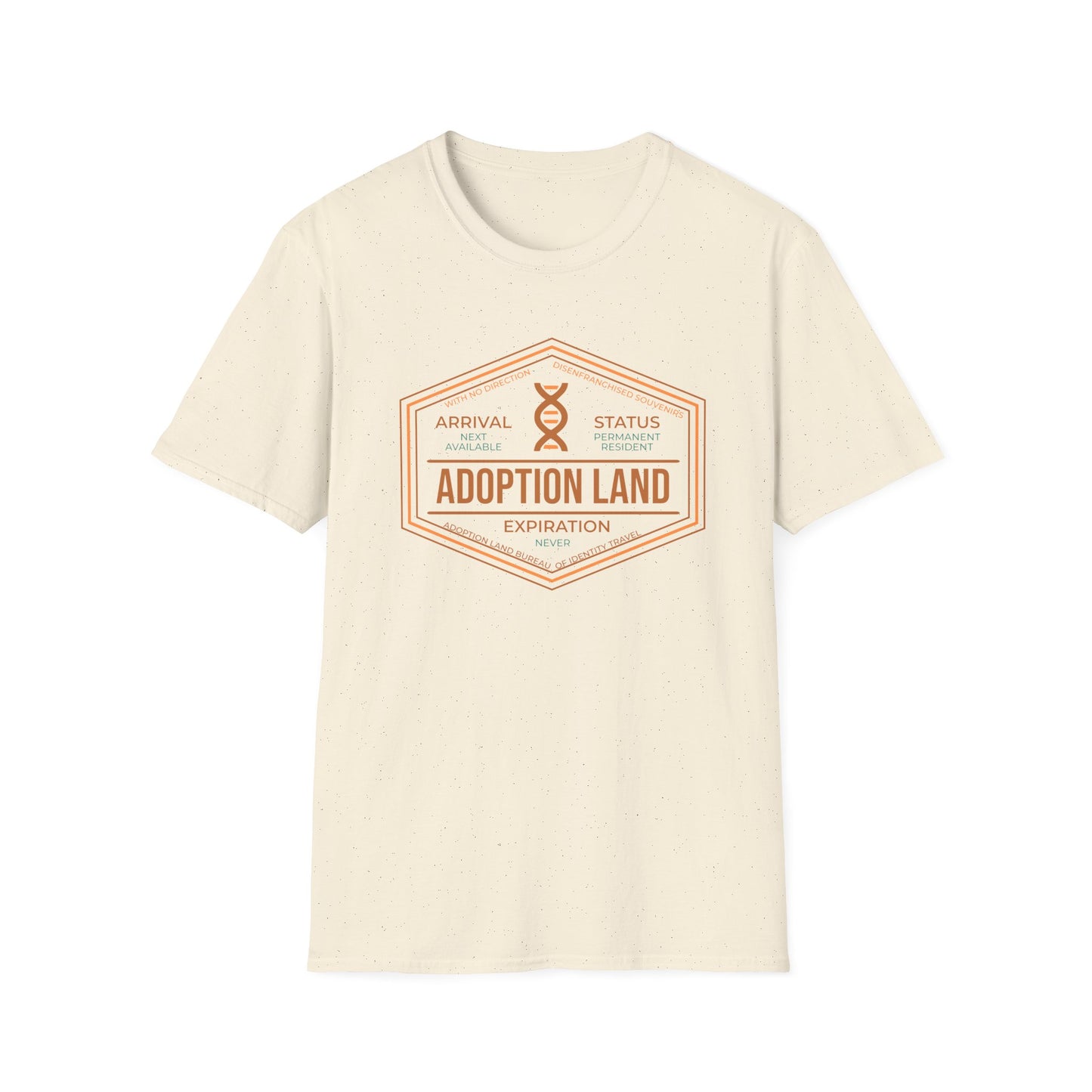 Adoption Land Stamp Tee – “Next Available / Permanent Resident / Never Expires”