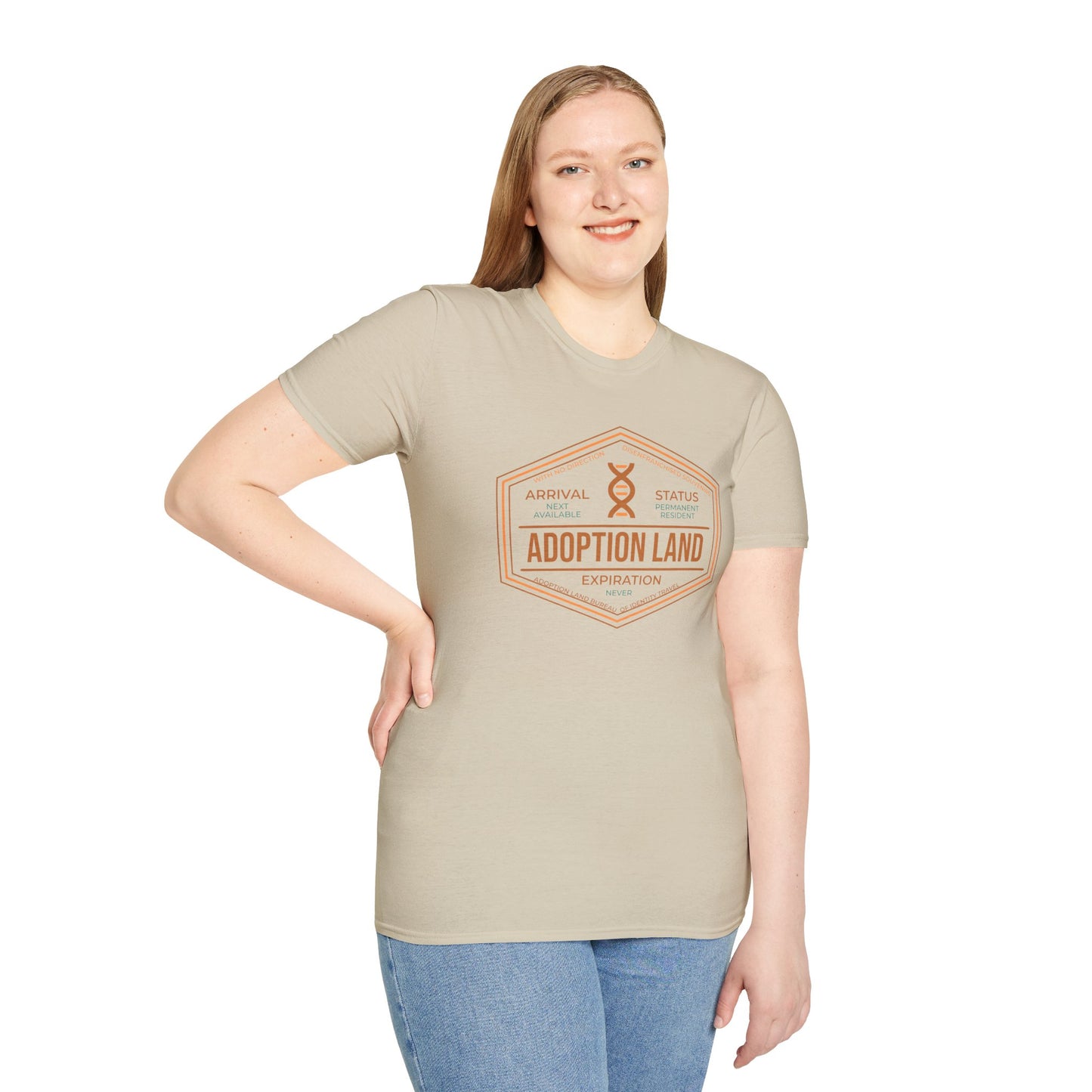 Adoption Land Stamp Tee – “Next Available / Permanent Resident / Never Expires”