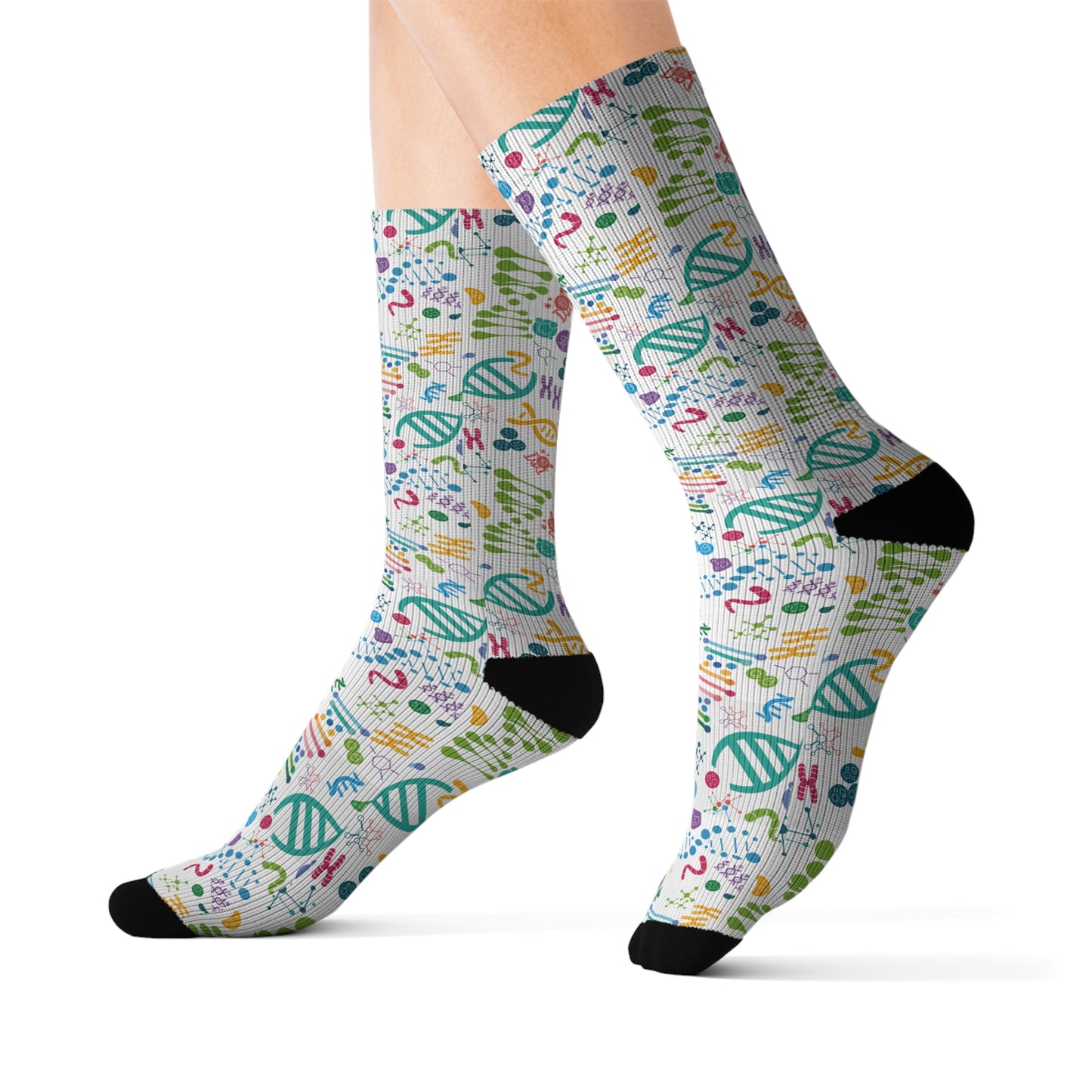 DNA Pattern Crew Socks – Fun Genetic Design, Conference Wear, Adoptee & Donor Conceived Community Gift