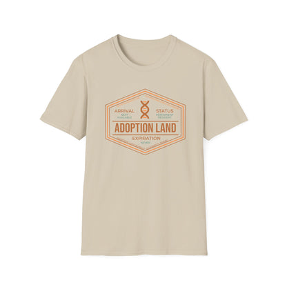 Adoption Land Stamp Tee – “Next Available / Permanent Resident / Never Expires”
