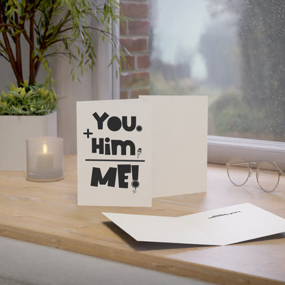 You + Him = Me | unDNAbly Yours | Snarky DNA Reveal Card for Biological Parents | Disenfranchised Souvenirs