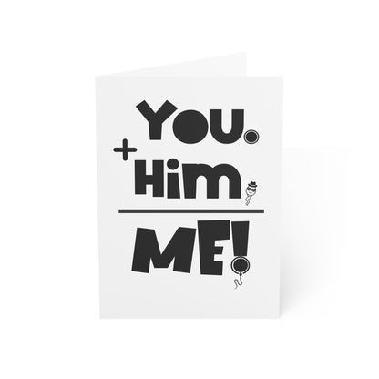You + Him = Me | unDNAbly Yours | Snarky DNA Reveal Card for Biological Parents | Disenfranchised Souvenirs