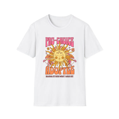 Pro-Choice Adoptee – Retro Sunshine Tee